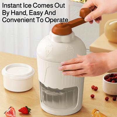Portable Fast Ice Breaker Hand Crank Shaved Ice Making Machine DIY Hand-Cranked Ice Shaver – Household Manual Snow Cone Smoothie
