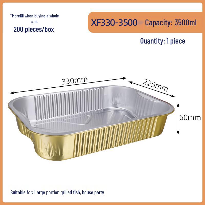 ShakeDunn Gold Square Heatable Sugarcane Pulp Food Container