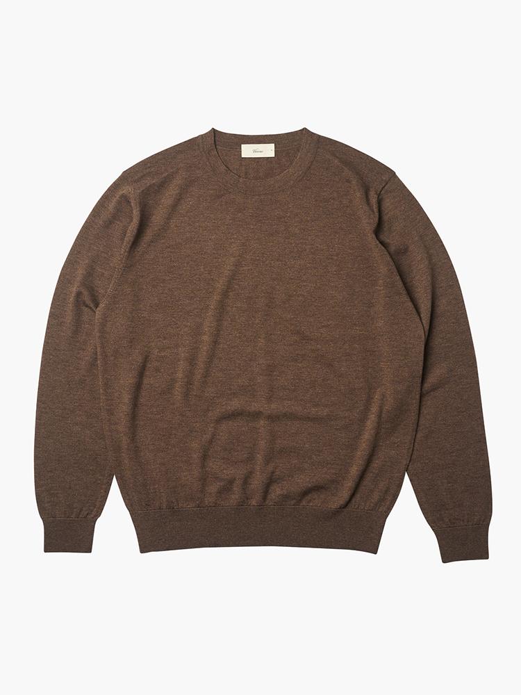 Berno 24Fw Round-Neck Knit Brown M