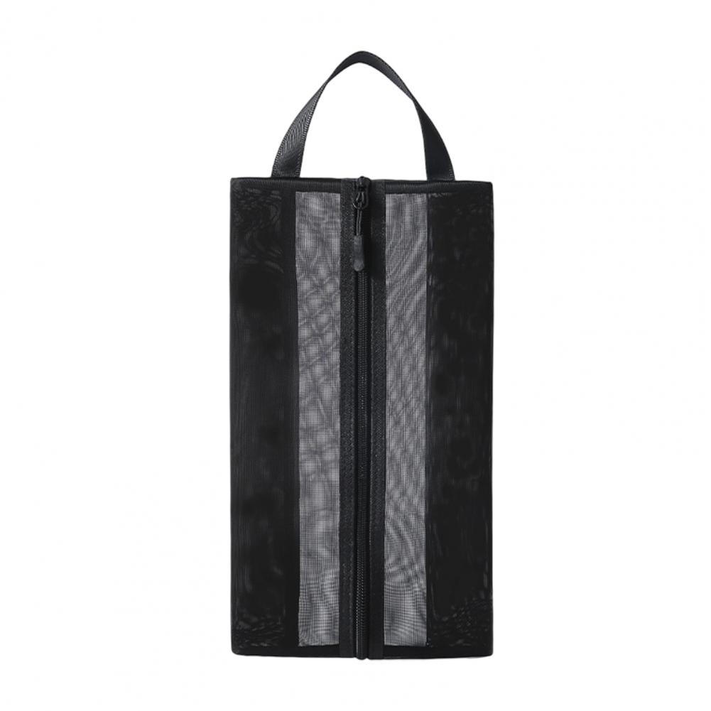 

Портативная сумка для хранения Многофункциональная незаменимая вещь для путешествий Большая вместимость Водонепроницаемая сумка Хранение Сумка для обуви Полупрозрачный мешочек для обуви S чёрный