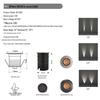 Luminária de Piso LED NuFeng 78mm 9W 3000K com Colmeia Antirreflexo