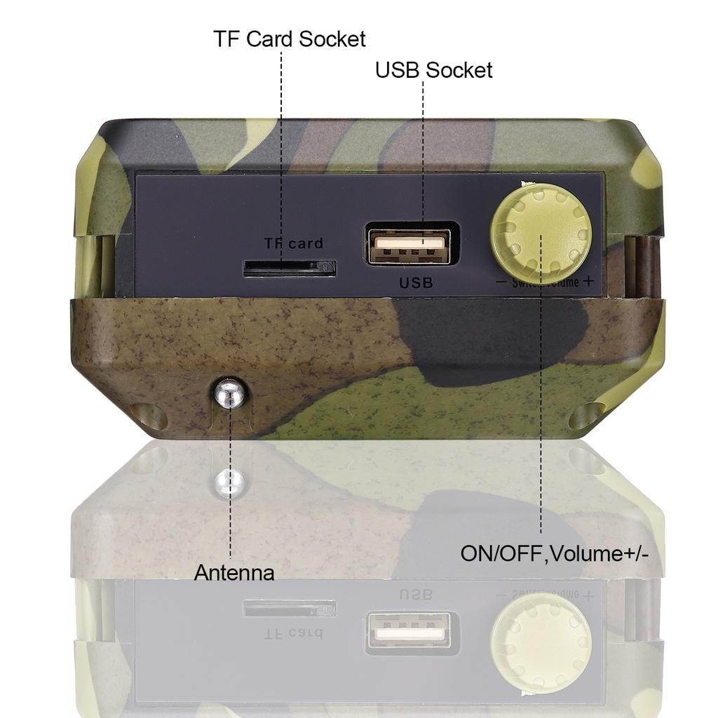 Camouflage MP3 Speaker Electric Hunting Decoy Speaker Remote Controller Kit Hunting Decoy Calls Electronic Bird Caller