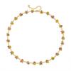 Minimalist Fresh Vacation Style Real Gold Plated Colorful Crystal Beaded Clavicle Necklace For Women