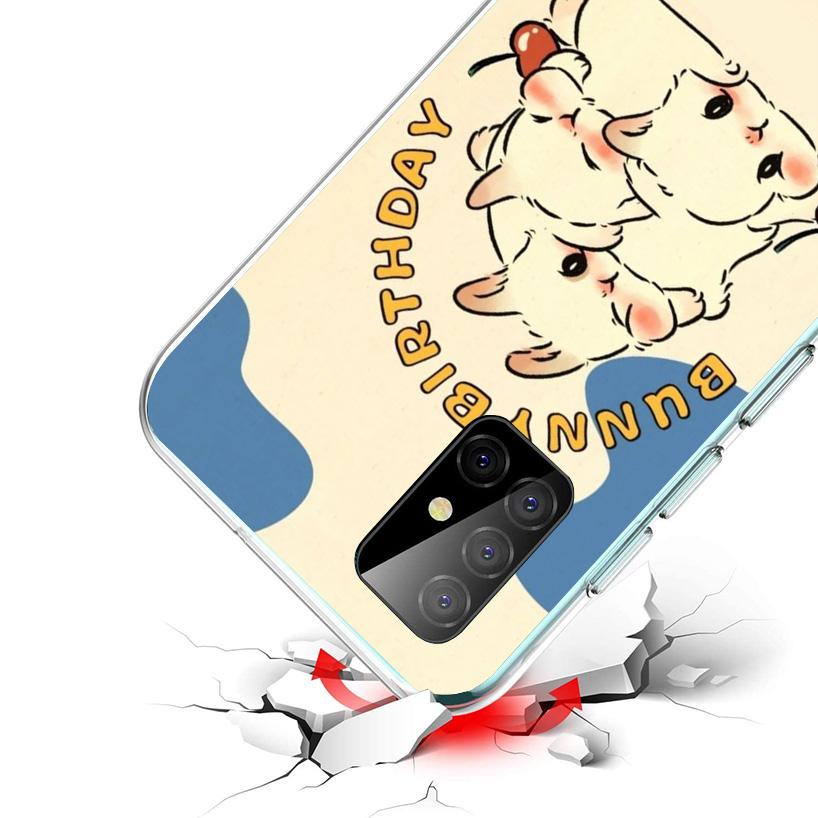 Cartoon Cute Little Rabbit Phone Case for Samsung Galaxy A52 A51 A50S A12 A22 A32 A72 A10S A30S A31 A71 Note 20 Ultra 10 Plus S1