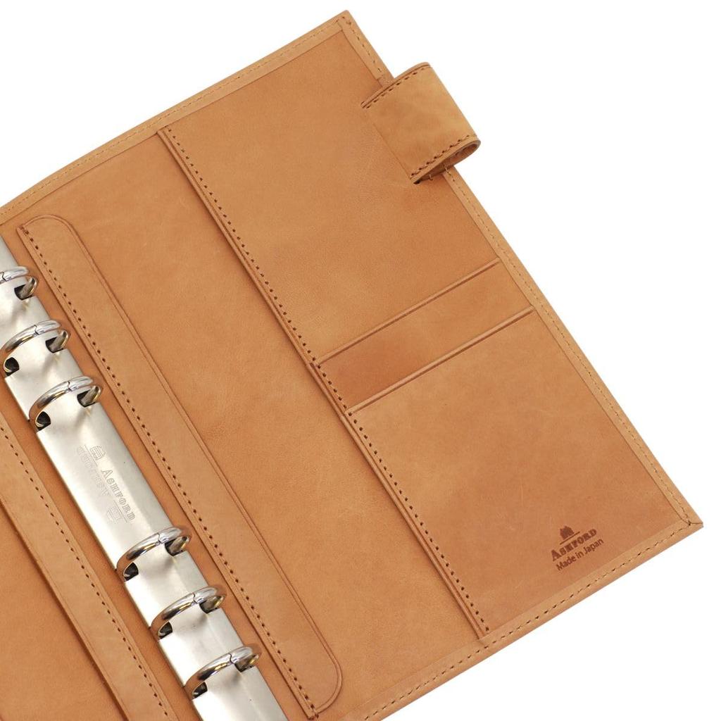 Vitalita Bible Notebook, 19mm Ring Diameter, Himeji Leather, Natural, 7290-0