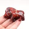 Wild Boar Statue With Natural Crystals Hand Carved Healing Animal Figurine Reiki Gemstone Craft Home Decoration Gem Gifts 2.8 In