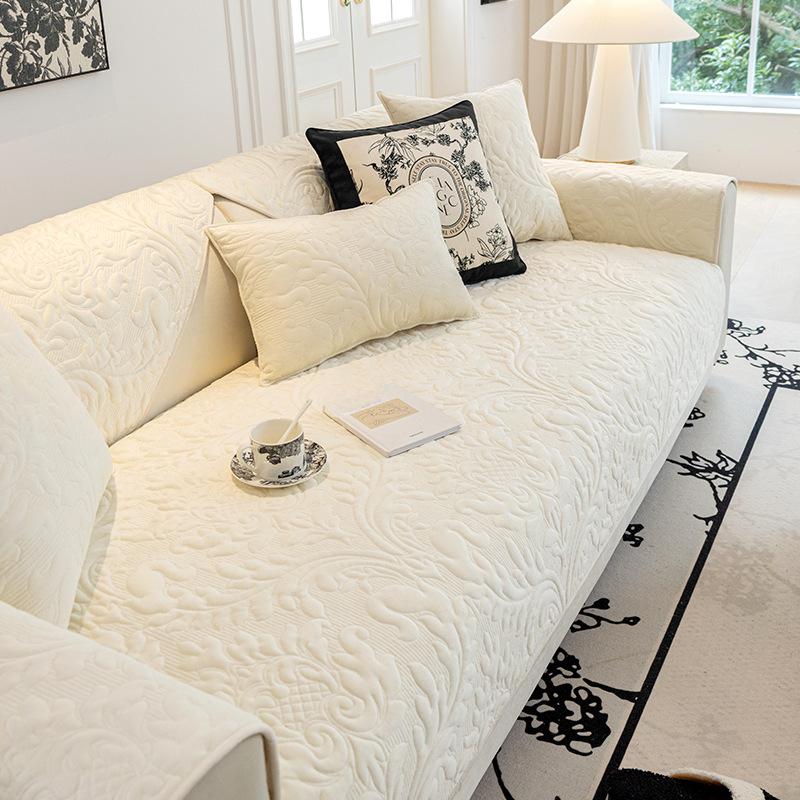 Nordic Crystal Velvet Sofa Cushion Four Seasons Universal New Sofa Cushion Cream Feeling Non-Slip Sofa Cover Cover Towel