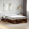 VidaXL Bed Frames and Drawers, Slatted Bed Base, Adult Bed, Double Bed for Bedroom Interior, Smoked Oak 120x190 3280416