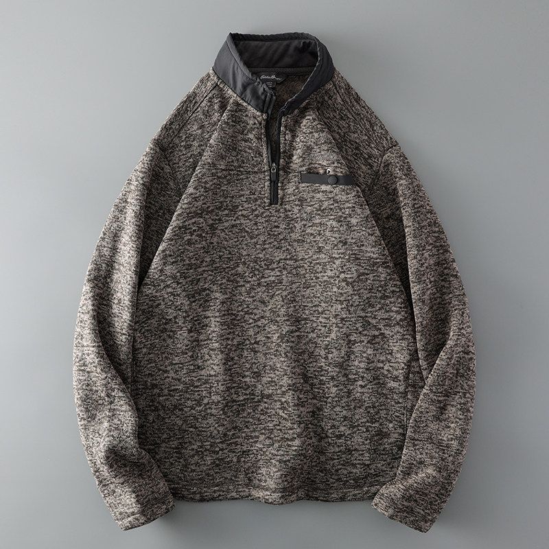 Trendy American Spring & Fall Fitness Export Tail Order Sweatshirt Gray Purple L