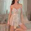 Yiyue's new sensual and pure lace seductive nightgown, hot see-through uniform, no-take pajamas 8843