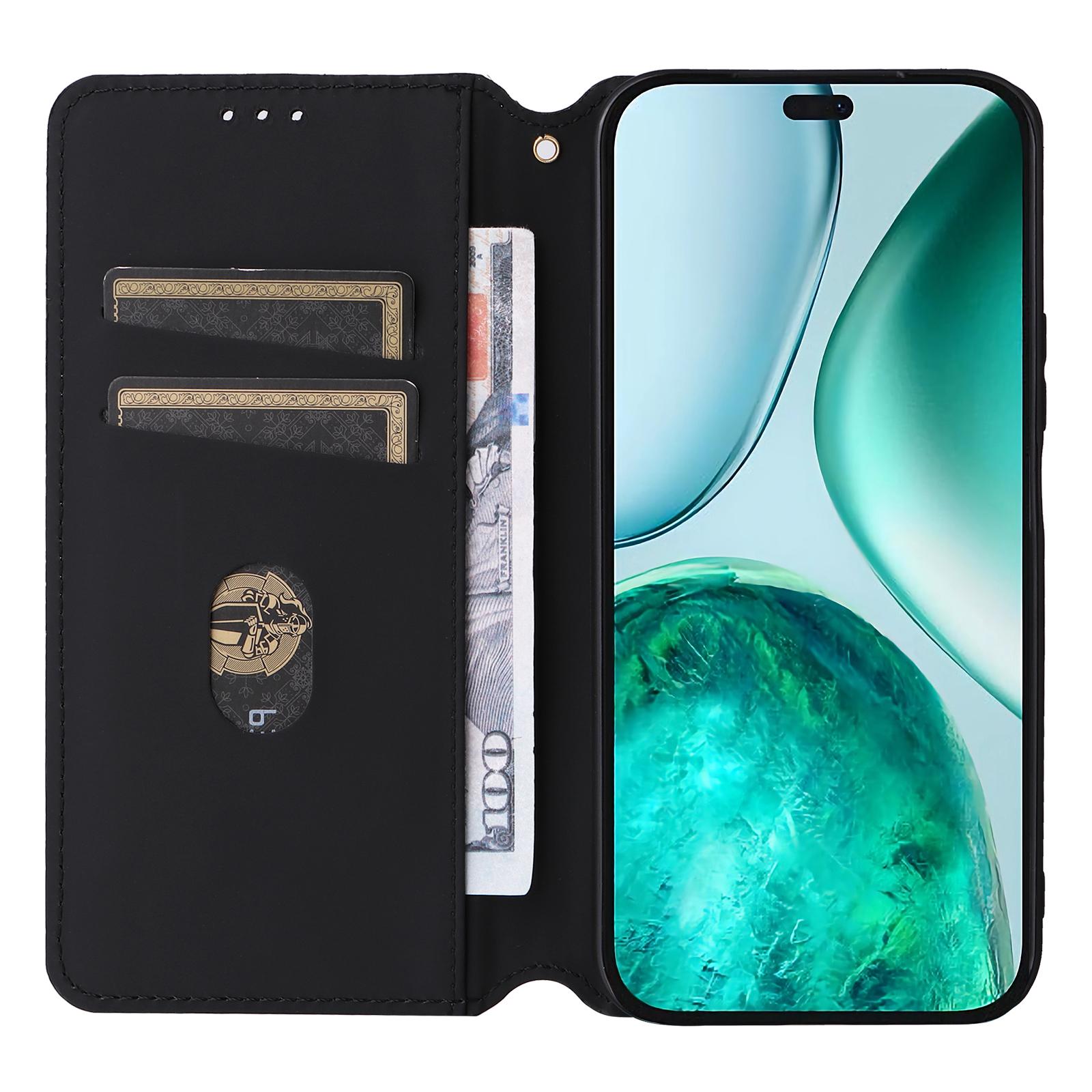 

For Honor X8c 4G Case Wallet Rhombus Imprinted Leather Phone Cover Purple