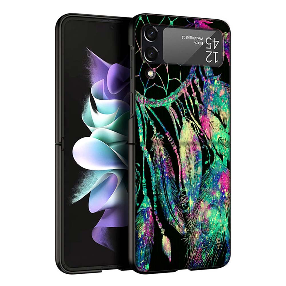 Retro Feather Dreamcatcher Phone Case For Samsung Galaxy Z Flip7 Flip6 5G Flip5 Flip4 Flip3 ZFlip 7 6 3 4 5 Shockproof Back Cove