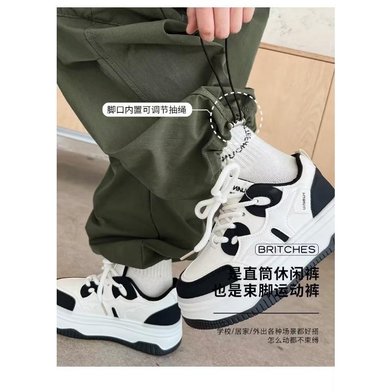 Kids Fleece Cargo Pants For Boys Girls Winter Spring