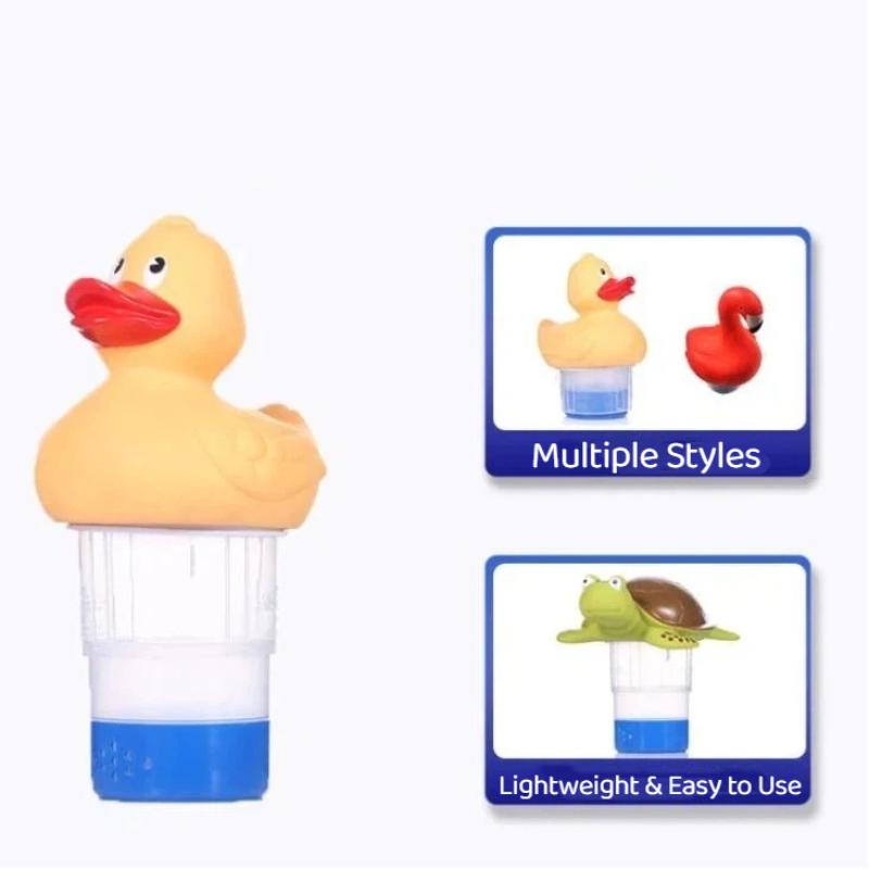 1 Pezzo Dosatore Galleggiante per Pastiglie Chimiche Piscina Flamingo Tartaruga Anatra Dosatore Cloro Piscina per Spa