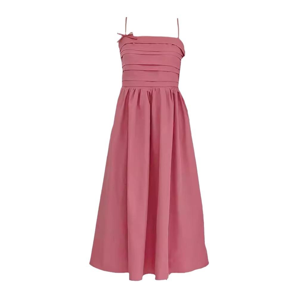 

Летнее Новое Платье на Бретелях Маленькое Облегающее Длинное XL розы красного