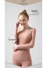 Women's Wool Silk Thermal Seamless Base Layer Top with Velvet Lining