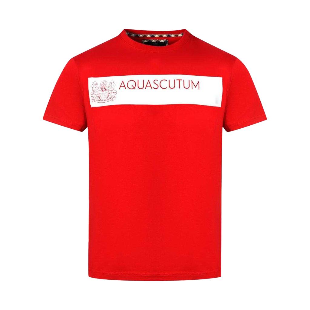 Aquascutum Mens Block Logo T-Shirt