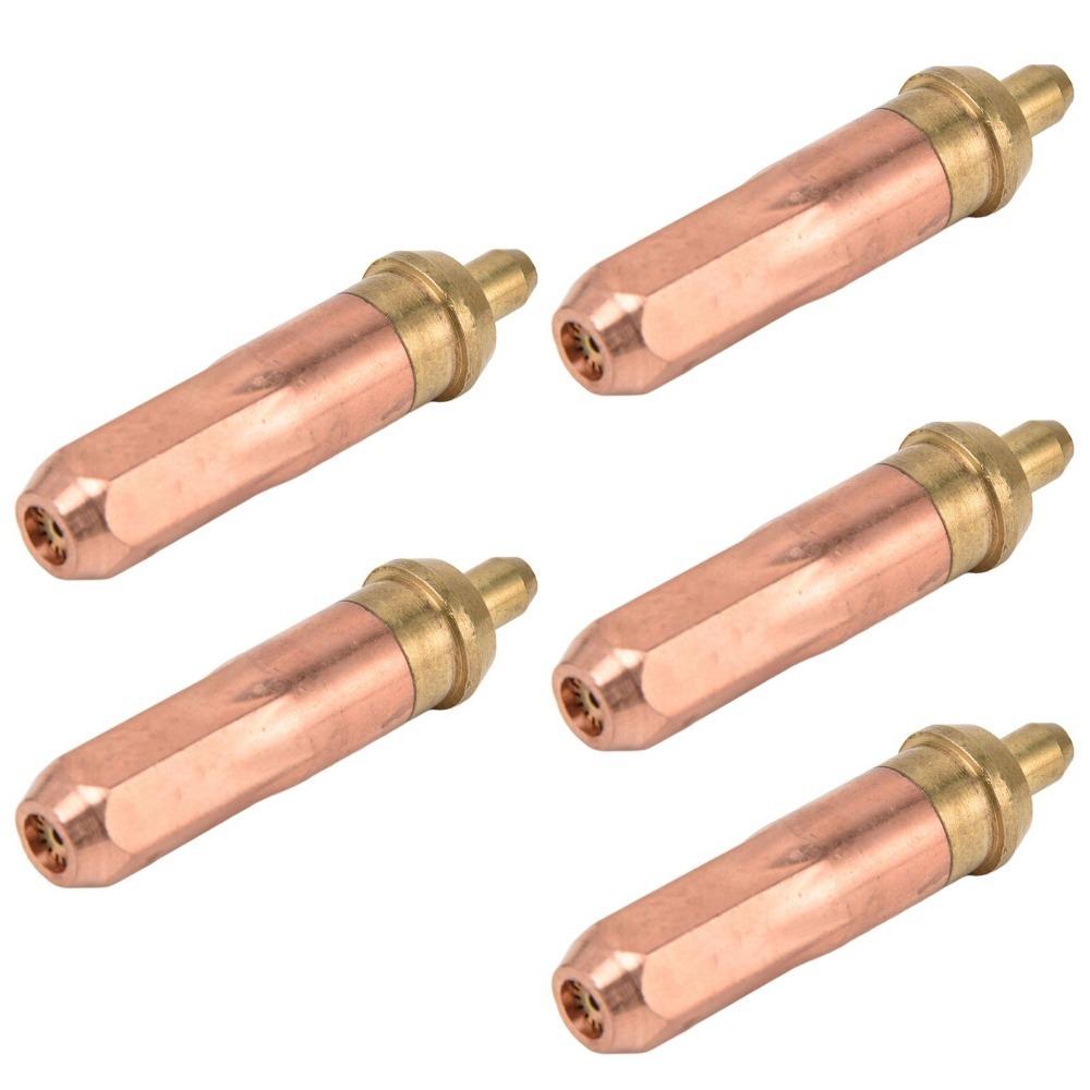 5pcs Length 73 mm Cutting Torch Tip Plum Ring Propane Cutting Tip Gas Cutting Tip  For Gas Welding