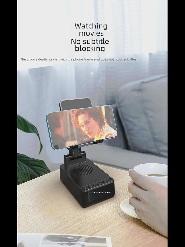 Multifunctional Vertical Folding 3-in-1 Wireless Charger with Speaker and Phone Holder for Apple 15W Fast Charging.