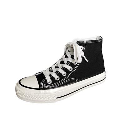 Chaussures en Toile Montantes Chaussures d'Étudiant Polyvalentes pour Femmes Chaussures Ins Chaussures en Tissu Chaussures Vulcanisées pour Femmes