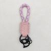 Hand-Woven Cowhide Leather Keychain Pendant with Logo Embossing - High-Quality Anti-Lost Car Lanyard