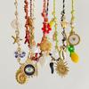 New Stainless Steel Personaliz Diy Knotting Rope Chain Starfish Turtle Pendant Necklace Gold-Plated Color Beach Style