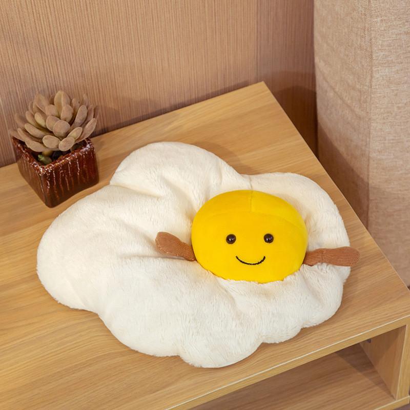 Adorable Egg-shaped Plush Cushion For Home Decor Soft And Cozy Large Size Floor Mat