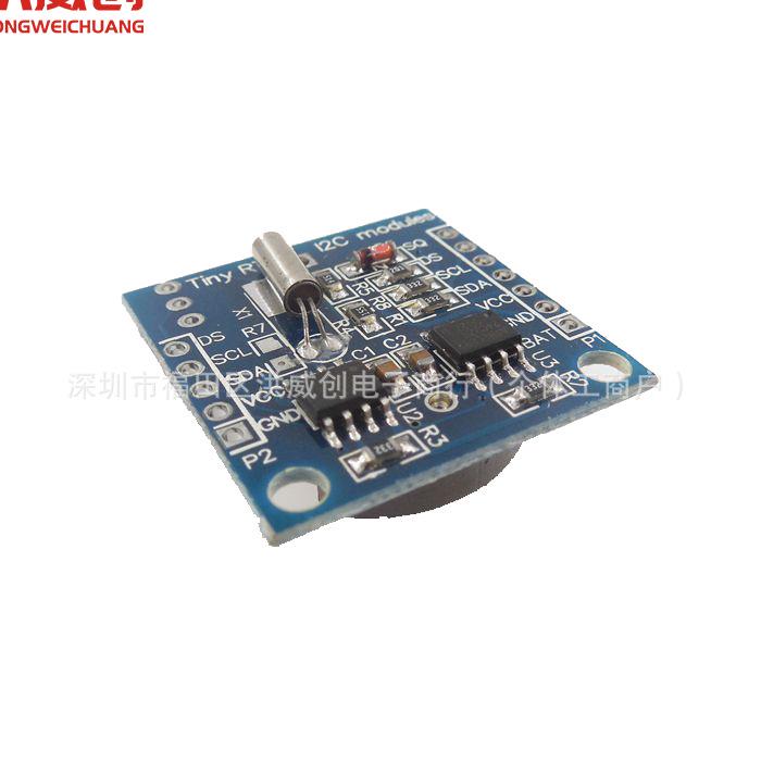 Compact RTC I2C DS1307 Clock Module with 24C32 Memory and Battery