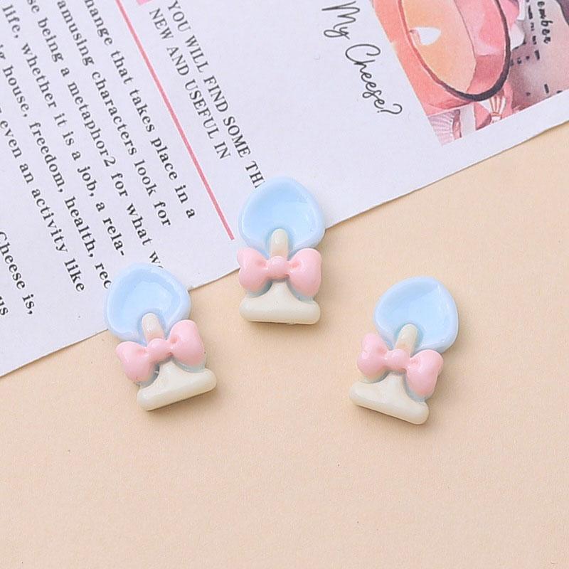 10Pcs New Cute Resin Mini Clouds Pink Series Rabbits Butterflies Flat Back Ornament Jewelry Making Manicure Fashion Accessories