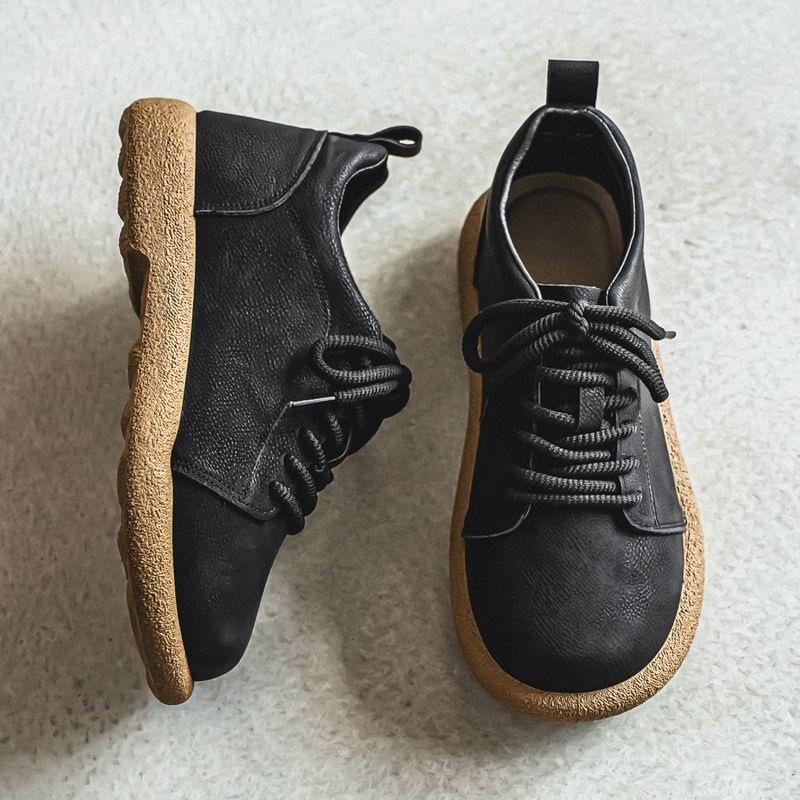 Men's Shoes 2026 Youth Sports and Leisure Retro Driving Board Shoes Thick Soled Non Slip Casual Leather Shoes