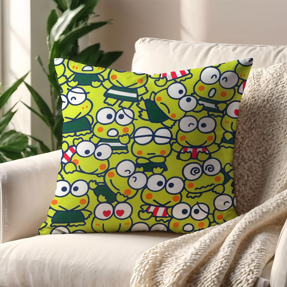 SRO Kero Kero K-Keroppi cushion cover Best Home Office Coffee Pillow Sofa Printing Decoration Room Shop Car Nordic Simplicity