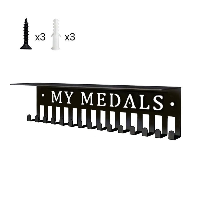 Metal Medal Display Wall-Mounted Trophy Storage Holder Medal Hanger Perfect For Sports Achievements Honorary Medals And Gifts