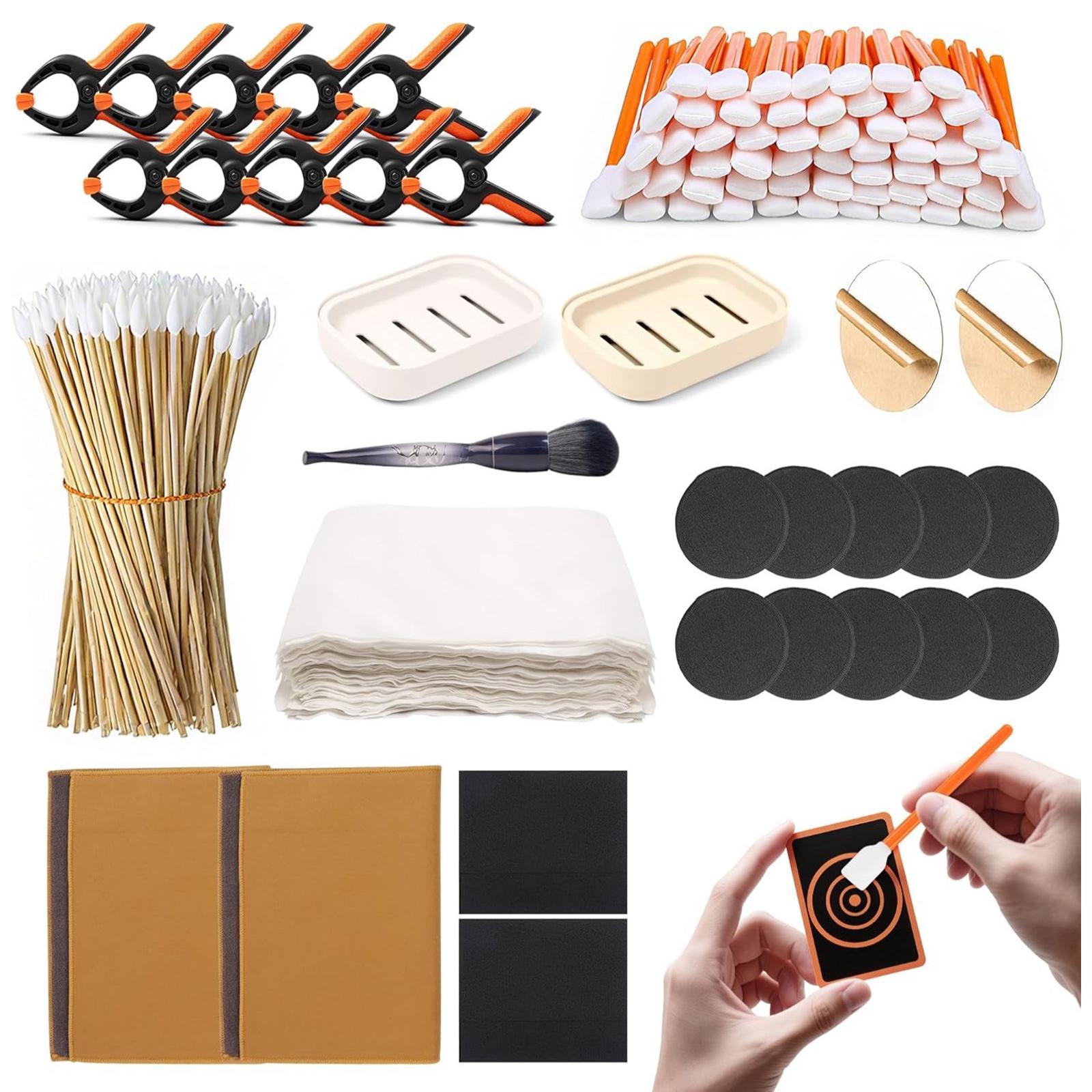 329Pcs Professional Card Maintenance Set Trading Card Flattening Tool For Restoring Removing Fingerprints And Dirt 1