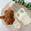 30g Mooncake Mold Plastic Hand Press Mold Cookie Tool Muppet Bear Mould  Pastry