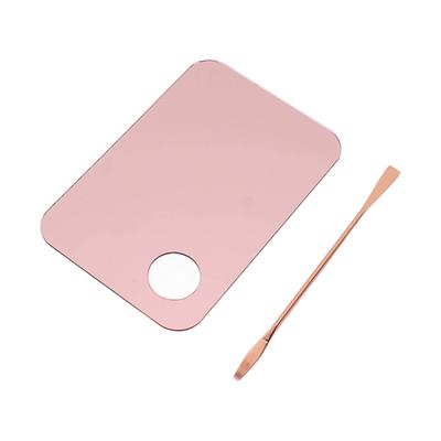 Rose Gold Fondöten Karıştırma Tepsisi Spatula Seti Fondöten Tutucu Plaka Makyaj Nail Art Paleti