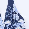 Women's New European and American Style Printing Neck Collar Midi Dress