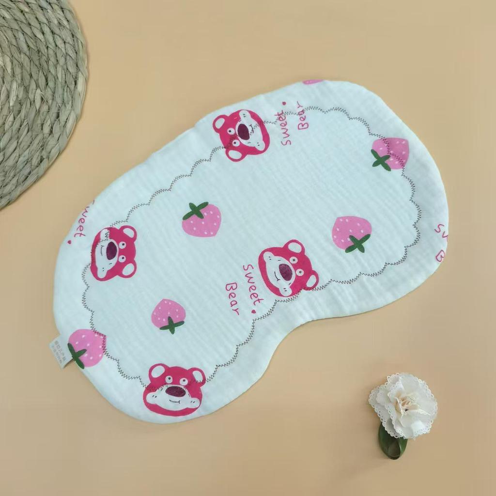 Oreiller pour bébé double face en forme de nuage, pour nouveau-né 0-6 mois, avec housse supplémentaire en coton et gaze.