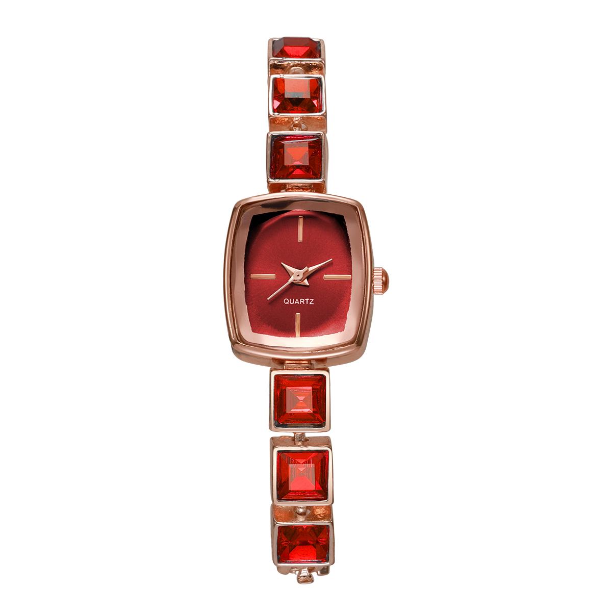 

Роскошные женские кварцевые часы с кристаллами, элегантные наручные часы-браслет с квадратным циферблатом для дам, часы Reloj Mujer