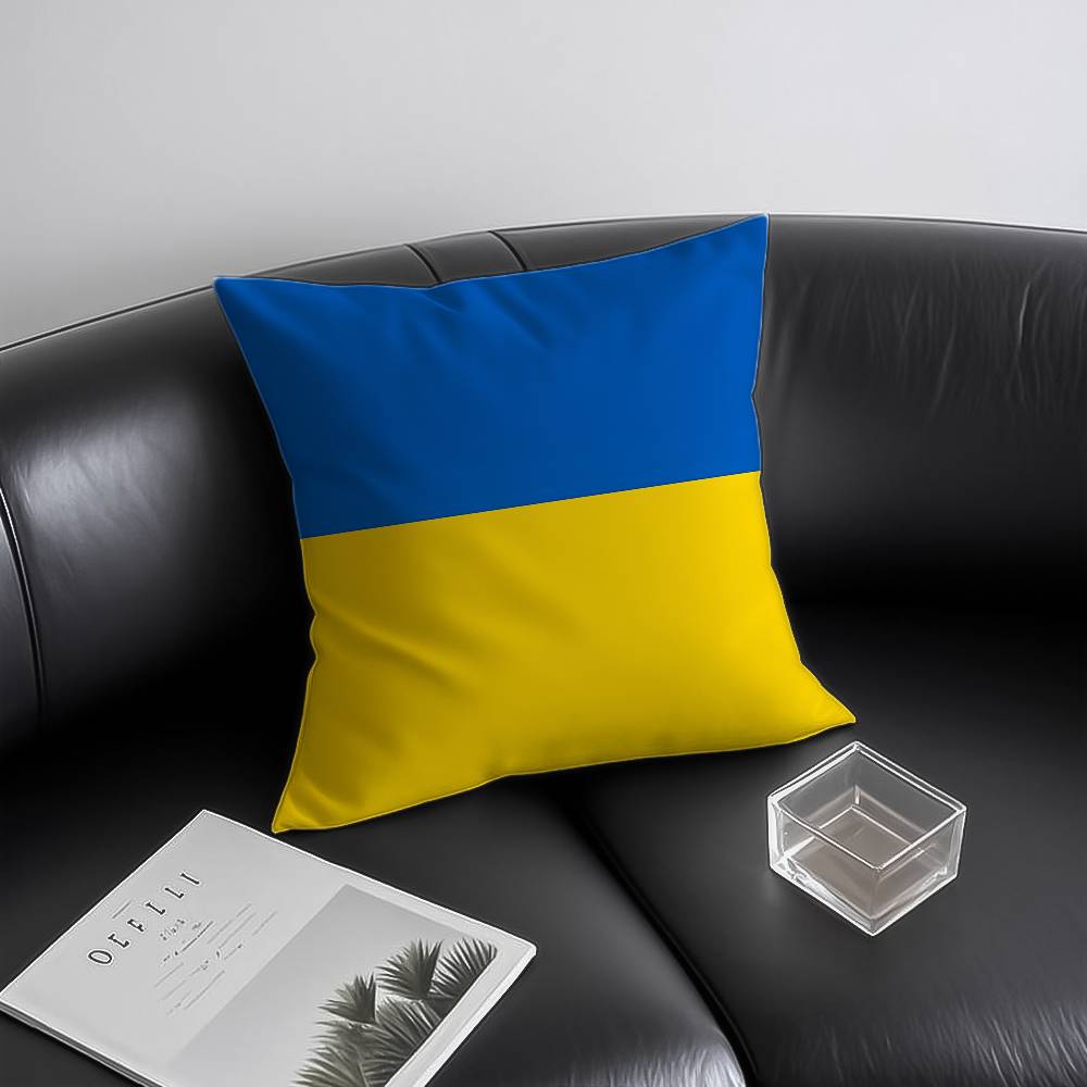 Blue Yellow Ua-Ukr-Ukraine Pillow Case Anti-dustmite Invisible zipper Sofa Bed