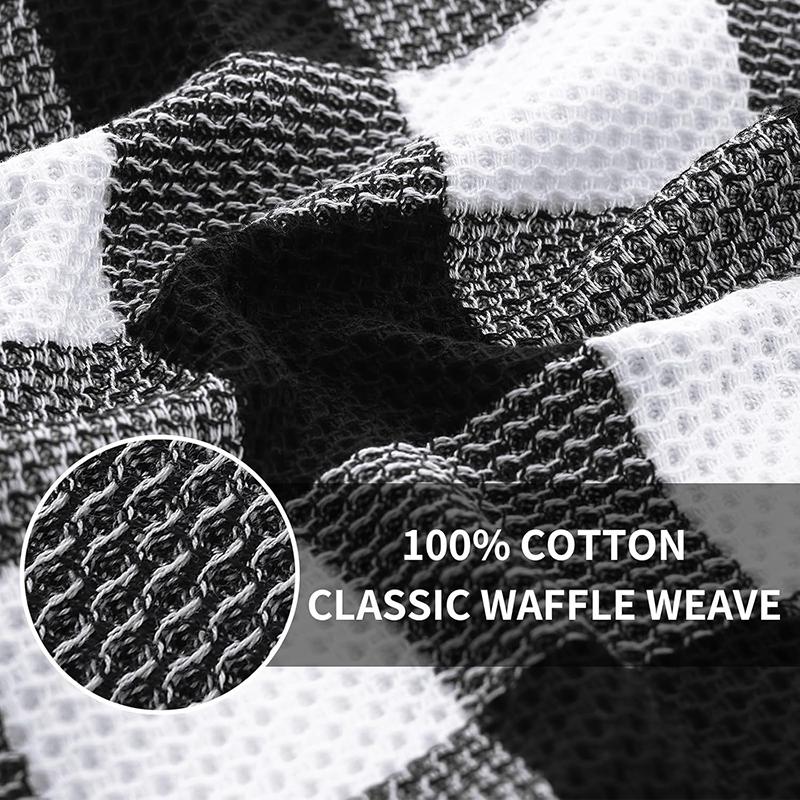 Homaxy 100% Cotton Waffle Weave Kitchen Towels Super Absorbent and Machine Clean Tool Washable Dish Towels for Drying Dishes