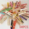 50pcs Durable Natural Wooden Clips for Photo Garment Clothespins Laundry Pins DIY Craft Clip Wedding Party Clip Home Decoration