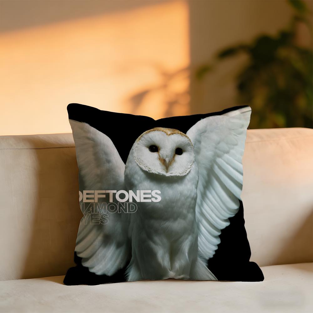 Подушка с принтом группы Deftones Уютная бархатная подушка-плед Мягкая теплая подушка для дивана кровати