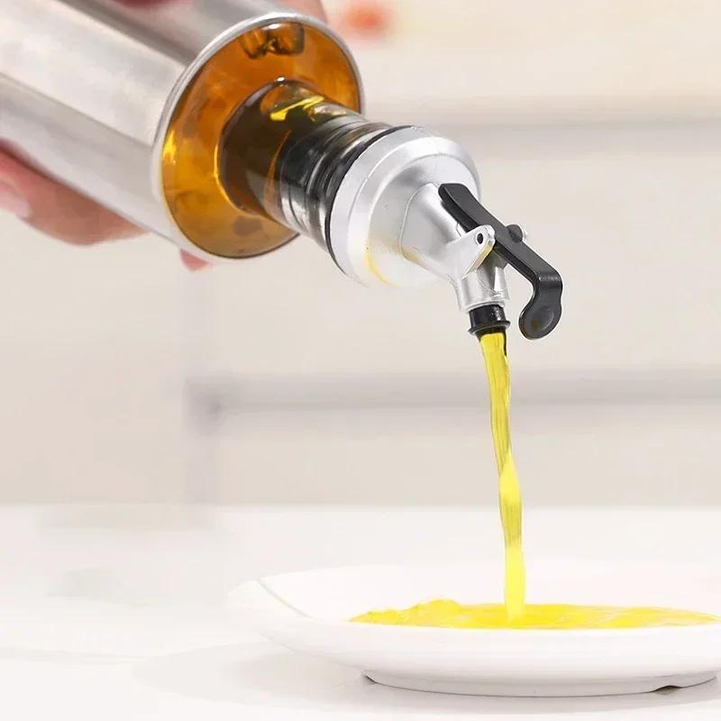 1/3Pcs Oil Bottle Stopper Cap Dispenser Sprayer Lock Wine Pourer Sauce Nozzle Liquor Leak-Proof Plug Bottle Stopper Kitchen Tool