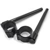 100% Real Carbon Fiber Clip-On Motorcycle 7/8" Handlebars 35mm Fork Tube For Cafe Racer Universal