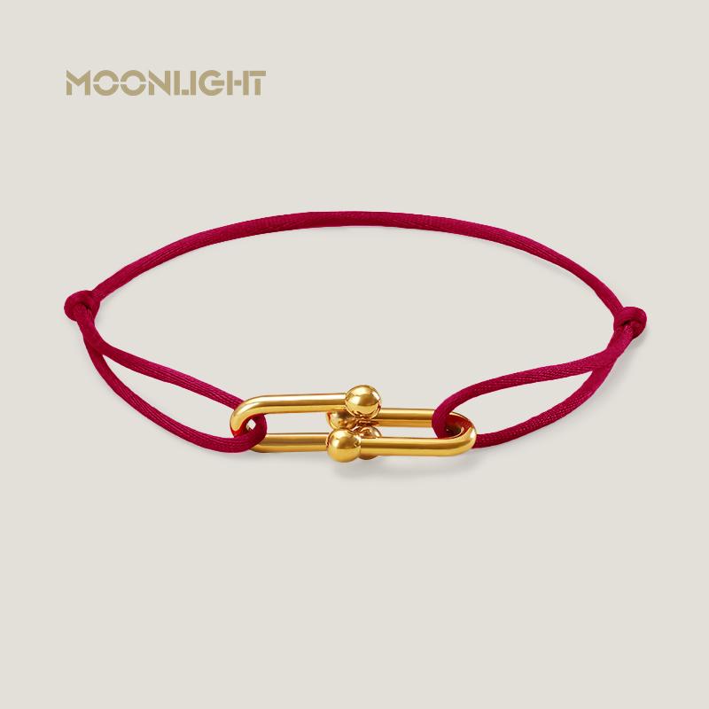 High Quality Classic Small U-Shape Charm Bracelets for Women Adjustable Silk Rope Bracelet Female Jewelry Gifts Wholesale