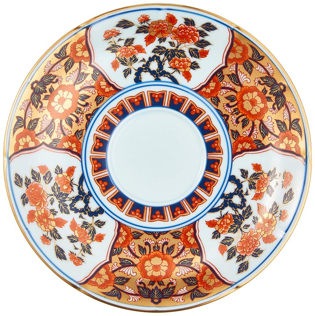 Stylish Coffee Cup: Arita Ware, Gorgeous Old Imari Flower Coffee Cup and Saucer, Porcelain, Size (cm) 12x9x6.5, No. 274155