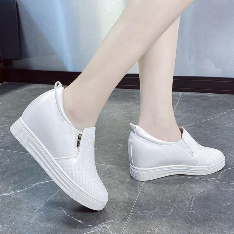 Fashion 2025 women's spring shoes Heel New Lady Casual Women Sneakers Leisure Platform Wedge Height Increasing Zapatos De Mujer