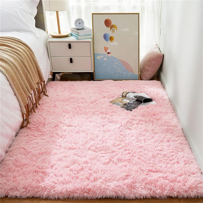 Large Area Rugs for Living Room Super Soft Fluffy Modern Bedroom Rug, Tie-Dyed Indoor Shag Fuzzy Carpets for Girls Kids Nursery Room Home Decor