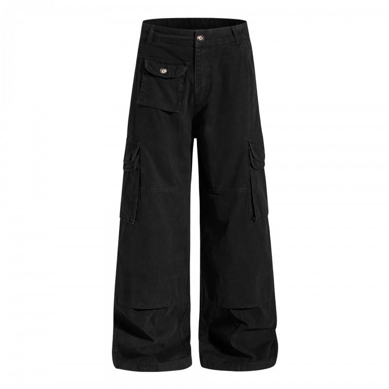 OREETA Vintage Work Pants Men Women 100% Cotton Straight Leg Casual Trousers