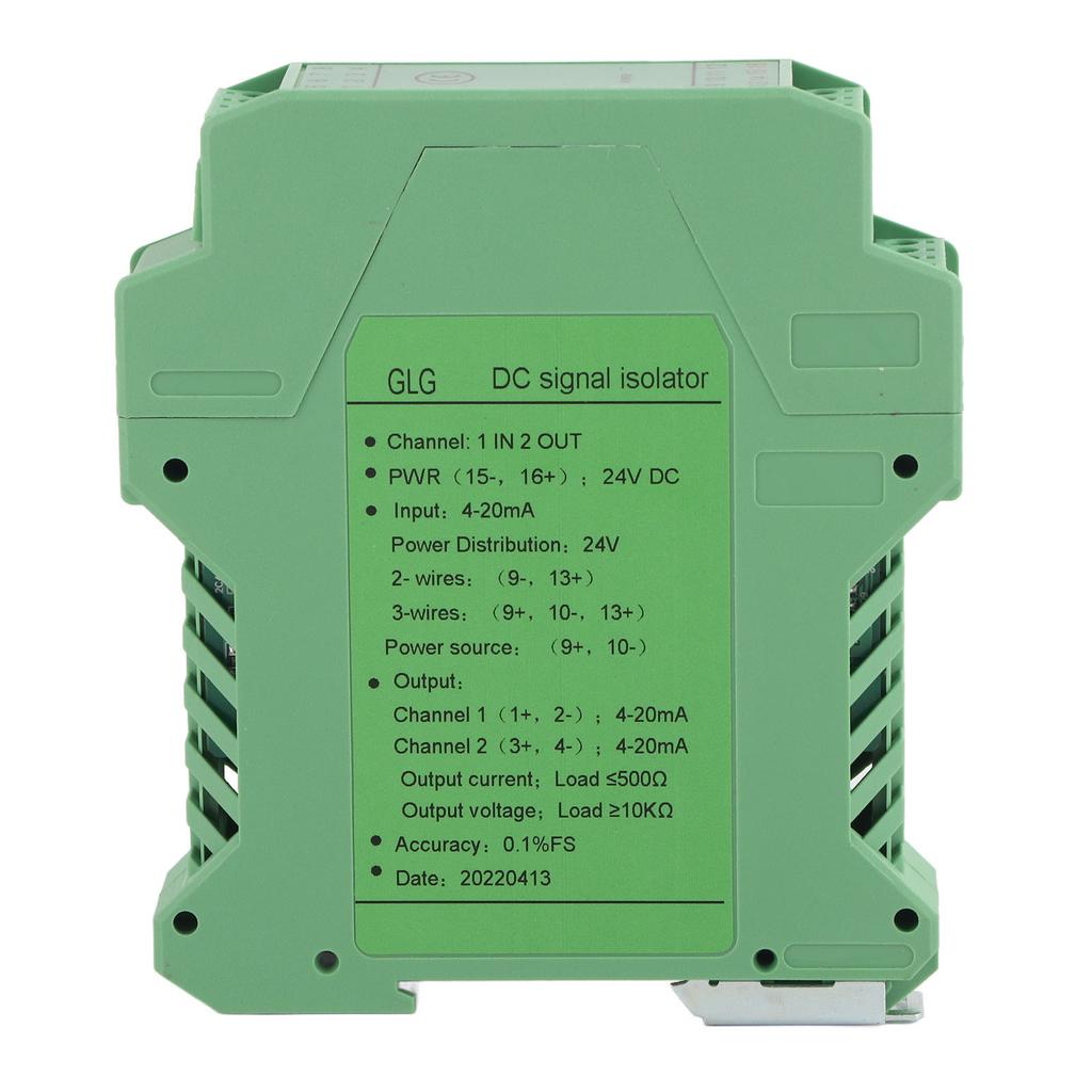 DC 24V DC Current Signal Isolator Transmitter 4 20mA PLC Detect Signal Conditioner(#4)